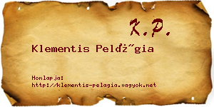 Klementis Pelágia névjegykártya